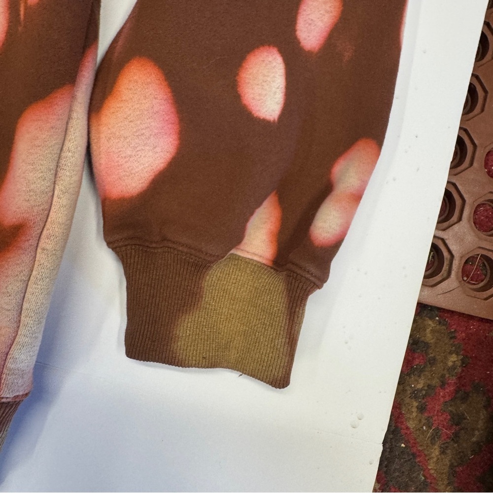 Brown and Pink Tie-Dye Crewneck Sweatshirt - Men - Picture 5 of 5